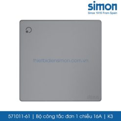 571011-61 Simon công tắc đơn 1 chiều 16A màu xám