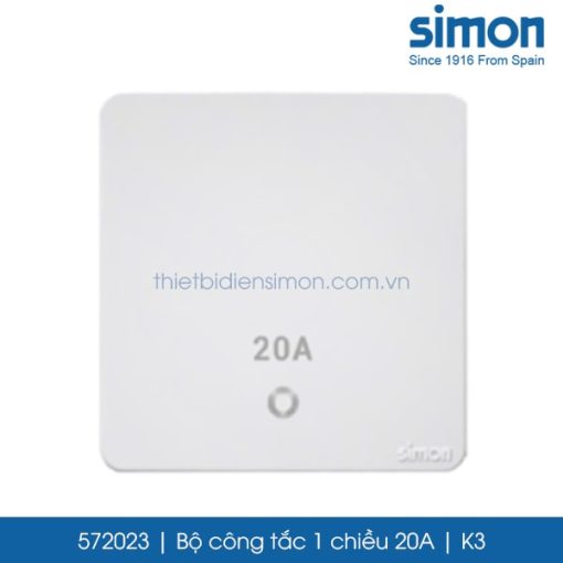 572023 Simon K3 công tắc 1 chiều 20A