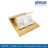 SEF34P8 Simon ổ cắm âm sàn gồm ổ điện thoại và ổ mạng cat6 màu vàng