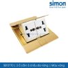 SEF3770 Simon | Ổ cắm âm sàn gồm 2 ổ cắm 3 chấu đa năng