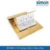 SEF3888 Simon ổ cắm âm sàn gồm 3 ổ mạng cat6 màu vàng