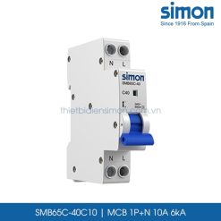 SMB65C-40C10 Simon MCB 1P+N 10A 6kA