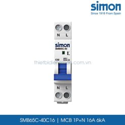 SMB65C-40C16 MCB 1P+N 16A 6kA Simon
