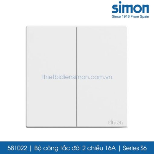 581022 Simon S6 công tắc đôi 2 chiều
