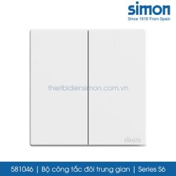 581046 Simon S6 công tắc đôi trung gian