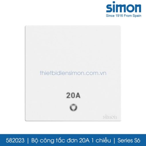 582023 Simon S6 công tắc đơn 20A 1 chiều