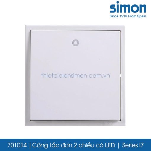 701014 Simon i7 công tắc đơn 2 chiều có LED
