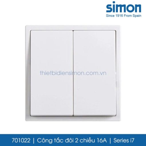701022 Simon i7 công tắc đôi 2 chiều 16A