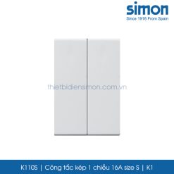 K110S Simon K1 công tắc kép 1 chiều 16A size S