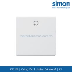 K111M Simon K1 công tắc 1 chiều 16A in biểu tượng đèn size M