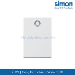 K112S Simon K1 công tắc 1 chiều 16A có nút đèn trang trí size S