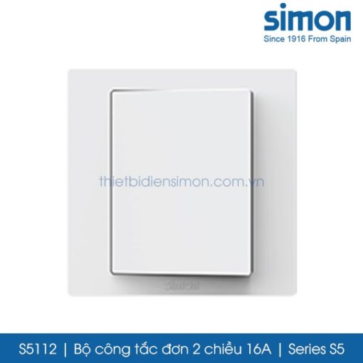 S5112 Simon S5 công tắc đơn 2 chiều 16A