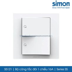 S5121 Simon S5 công tắc đôi 1 chiều 16A