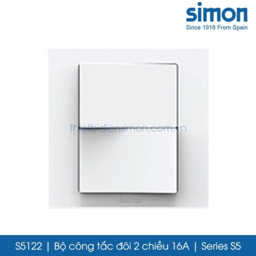 S5122 Simon S5 công tắc đôi 2 chiều 16A