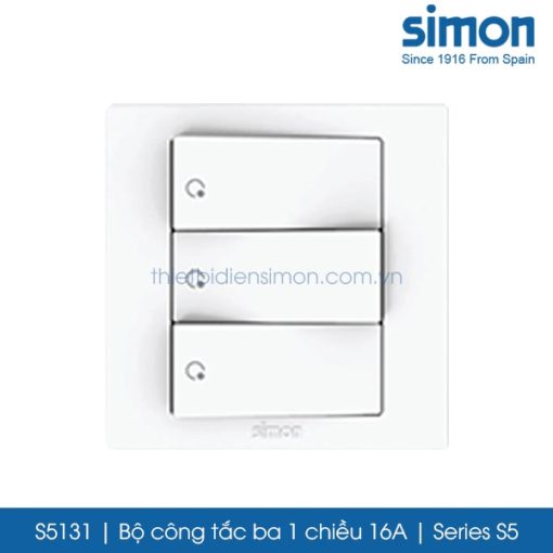 S5131 Simon S5 công tắc ba 1 chiều 16A