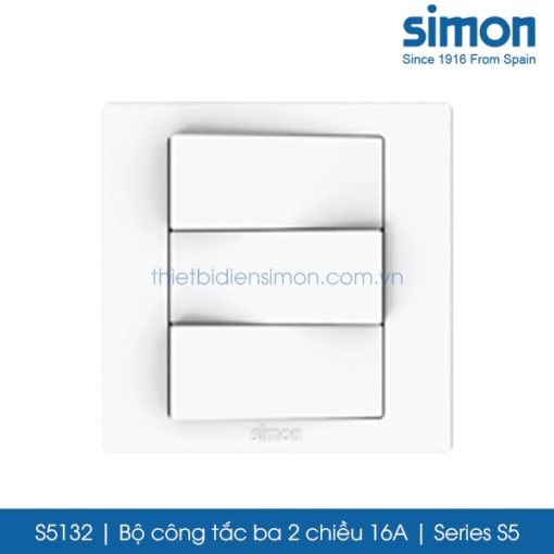 S5132 Simon S5 công tắc ba 2 chiều 16A