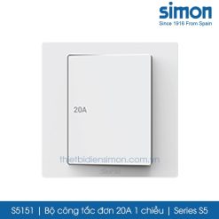 S5151 Simon S5 công tắc 20A 1 chiều đơn