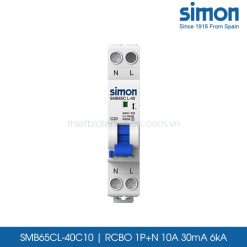 SMB65CL-40C10 Simon RCBO 1P+N 10A 30mA 6kA