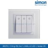 80370 Simon V8 công tắc ba 1 chiều 16A có LED