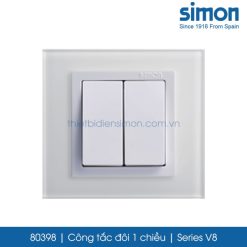 80398 Simon V8 công tắc đôi 1 chiề 16A
