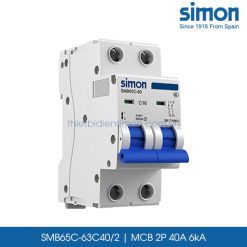 SMB65C-63C40/2 MCB 2P 40A 6kA Simon