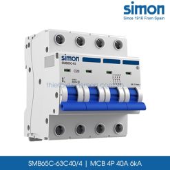 SMB65C-63C40/4 MCB 4P 40A 6kA Simon